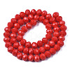 Opaque Solid Color Glass Beads Strands EGLA-A034-P8mm-D22-3