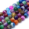Natural Striped Agate/Banded Agate Beads X-G-J371-06-8mm-1