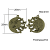 Tibetan Style Alloy Pendants TIBEP-22752-AB-NR-2