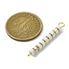 Natural Howlite & Electroplated Synthetic Non-magnetic Hematite Heishi Connector Charms PALLOY-JF03291-03-2