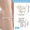 Beebeecraft 16Pcs 201 Stainless Steel Pendants STAS-BBC0005-28-2