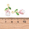 Alloy Enamel Pendants FIND-M060-22G-02-3