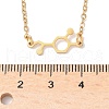 304 Stainless Steel Chemical Symbol Pendant Necklaces NJEW-Z073-03G-03-5