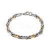 201 Stainless Steel Byzantine Chain Bracelets BJEW-B078-107GP-1
