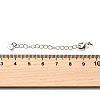 Brass Micro Pave Cubic Zirconia End With Chain KK-V011-27P-3