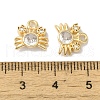 Brass Micro Pave Clear Cubic Zirconia Pendants KK-U013-03G-3