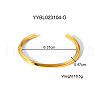 Vintage European and American Stainless Steel Twisted Cuff Bangles for Women WV1773-1-2