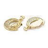 Brass Micro Pave Cubic Zirconia Pendants KK-Q252-050-NF-2