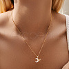 Brass Pave Natural Shell Pendant Necklaces for Women FS-WG5BA91-19-1