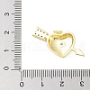 Rack Plating Brass Micro Pave Clear Cubic Zirconia Pendants KK-A208-05G-3