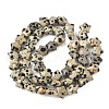 Natural Dalmatian Jasper Star Beads Strands G-Z080-A08-3