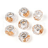 Transparent Resin Rondelle European Beads RESI-N044-01-2