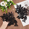 Flower Pattern Polyester Embroidered Lace Appliques DIY-WH0304-593A-3