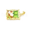 Brass Enamel Pendants KK-Z101-09G-B01-2