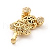 Brass Micro Pave Cubic Zirconia Pendants KK-H433-25G-3