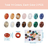 28Pcs 14 Style Natural & Synthetic Mixed Gemstone European Large Hole Beads G-TA0001-37-4
