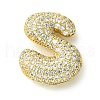 Rack Plating Brass Cubic Zirconia Pendants KK-S378-02G-S-1