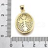 Rack Plating Brass Micro Pave Cubic Zirconia Pendants KK-K401-87G-3