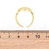 Brass Micro Pave Clear Cubic Zirconia Cuff Rings for Women RJEW-U047-17G-5