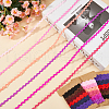 Gorgecraft 4 Cards 2 Styles Polyester Wavy Fringe Trim Ribbon DIY-GF0009-48E-4