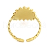 Real 18K Gold Plated 304 Stainless Steel Open Cuff Rings for Women RJEW-B061-01G-01-3