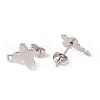 Non-Tarnish 201 Stainless Steel Stud Earring Findings EJEW-A071-17P-2