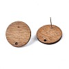 Walnut Wood Stud Earring Findings MAK-N033-008B-1