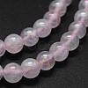 Electroplated Natural Rose Quartz Beads Strands G-K285-06-6mm-3