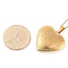 304 Stainless Steel Heart Locket Pendant Cable Chain Necklaces for Women NJEW-M050-04C-G-5