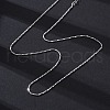 Brass Twisted Cardano Chains  Necklaces for Women NJEW-D302-60P-4