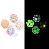 Acrylic Handmade Luminous Polymer Clay Rhinestone Beads CLAY-H003-06-1