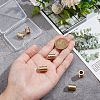  6Pcs Antique Style Groove Column Shape Brass Beads FIND-NB0005-34G-3
