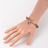 Wood Beaded Stretch Bracelets BJEW-JB02126-4