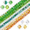 AHADERMAKER 8 Strands 8 Colors Imitation Austrian Crystal 5301 Bicone Beads GLAA-GA0001-90A-1