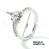 Mother's Day Rings Fashionable Unisex Brass Micro Pave Clear Cubic Zirconia Solitaire Ring VA2990-2-1