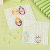  2Pcs 2 Style Teardrop Charm Pendant Silicone Molds for DIY Earring Making DIY-TA0004-78-5