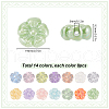 SOFPLATE 112Pcs 14 Colors Transparent & Opaque Acrylic Beads OACR-SP0001-28-2