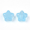 Transparent Spray Painted Glass Beads X-GLAA-N035-01-A06-2