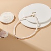 Mother's Day Jewellery Natural Pearl Beaded Necklace with Brass Clasp for Women NJEW-JN04059-5