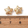 Brass Micro Pave Clear Cubic Zirconia Beads KK-Z112-41G-3