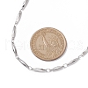 Non-Tarnish 304 Stainless Steel Rectangle link Chain Necklaces NJEW-JN04746-01-4