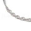 304 Stainless Steel Singapore Chain Slider Bracelet Making AJEW-JB01328-02-4