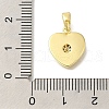 Brass Micro Pave Cubic Zirconia and Shell Pendants KK-K388-77G-02-3