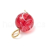 Transparent Drawbench Glass Charms PALLOY-JF03322-5