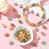 50Pcs Golden Metal Enlaced Opaque Acrylic Beads OACR-CJ0001-78-6
