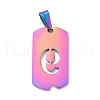 Ion Plating(IP) 304 Stainless Steel Pendants STAS-H144-02MC-9-2