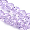 Spray Painted Crackle Glass Beads Strands CCG-Q002-6mm-04-3
