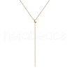 European Style Stainless Steel Butterfly Ppendant Y Necklaces for Women FH1206-2-3