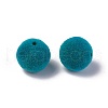 Flocky Acrylic Beads OACR-L011-E-09-2