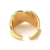 Rack Plating Brass Micro Pave Clear Cubic Zirconia Cuff Rings for Women RJEW-G325-13A-G-3